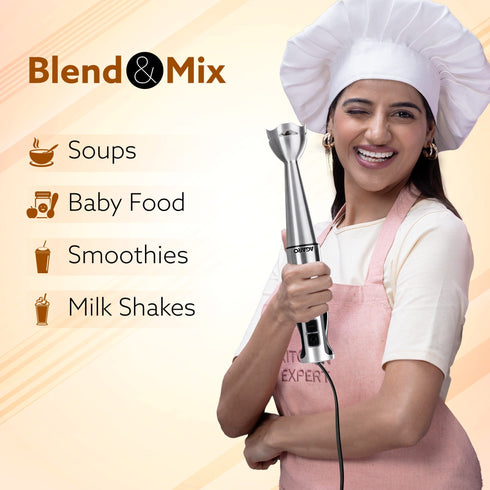 Regency Hand Blender, 600W, Variable Speed Modes & Speed Regulator, Stainless Steel Blades, Mixing, Blending, Whisking, Low Noise